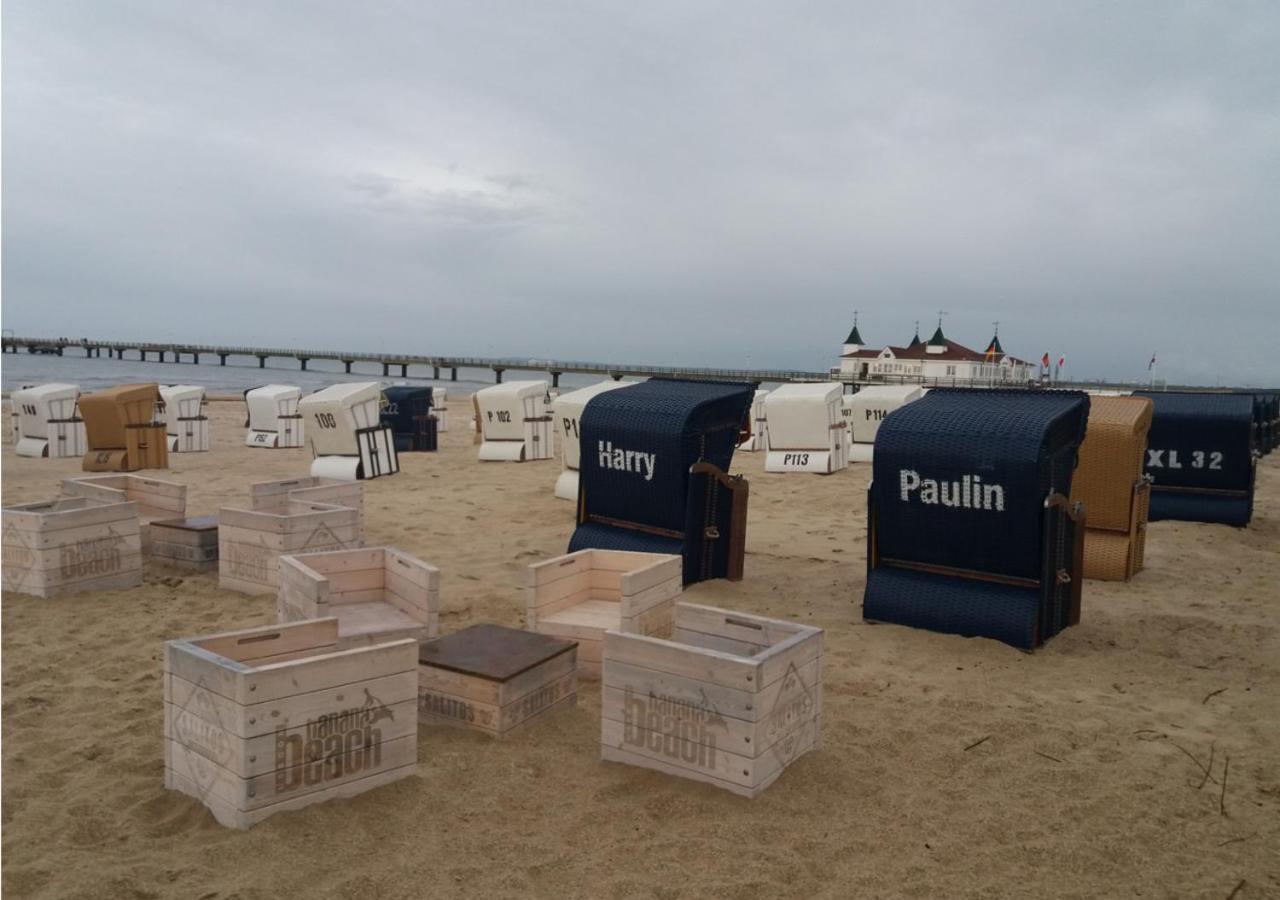Modernes Reetdach-Ostseeferienhaus Bella Mare, Insel Usedom Mit Sauna, Kamin & Sonnenterrasse Zirchow Kültér fotó