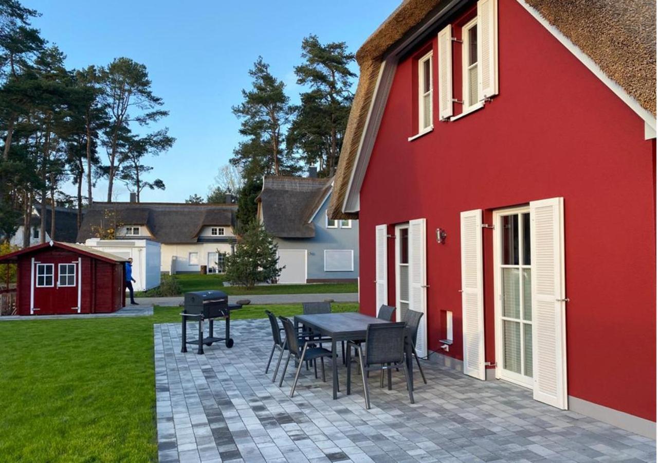 Modernes Reetdach-Ostseeferienhaus Bella Mare, Insel Usedom Mit Sauna, Kamin & Sonnenterrasse Zirchow Kültér fotó