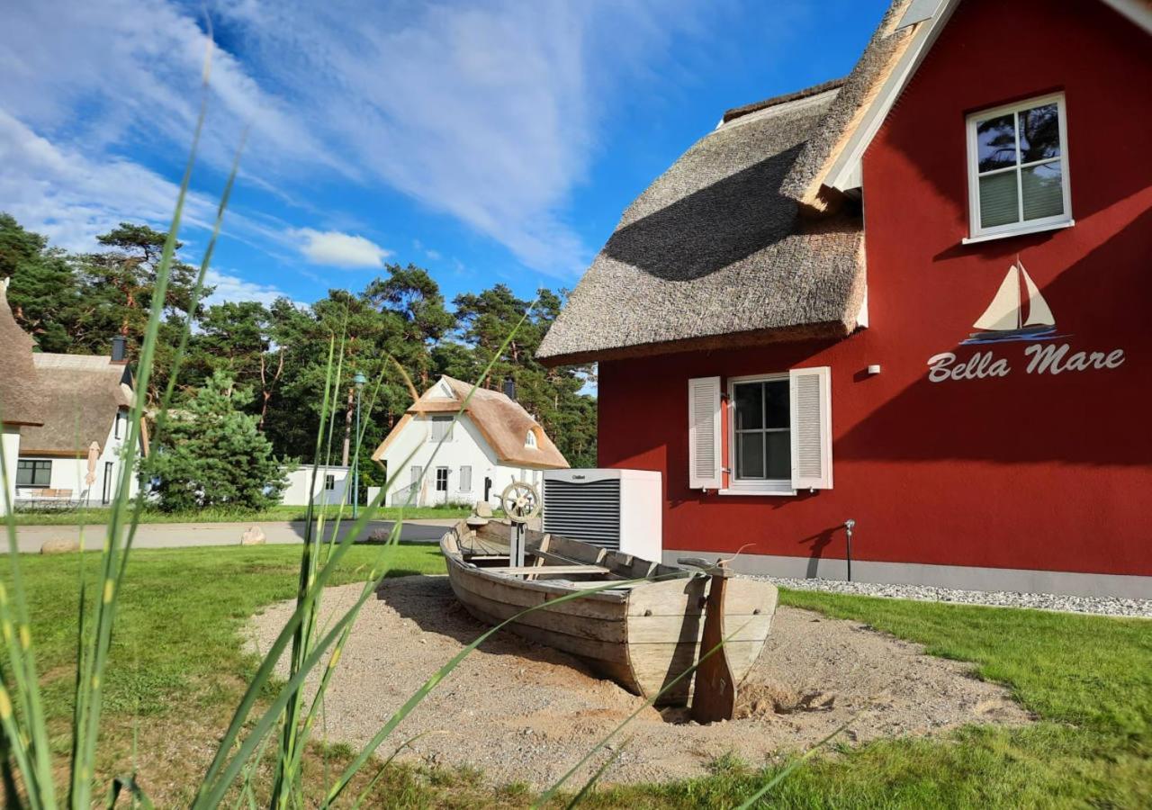 Modernes Reetdach-Ostseeferienhaus Bella Mare, Insel Usedom Mit Sauna, Kamin & Sonnenterrasse Zirchow Kültér fotó