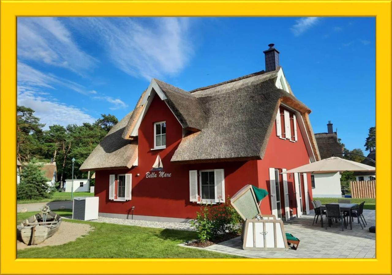 Modernes Reetdach-Ostseeferienhaus Bella Mare, Insel Usedom Mit Sauna, Kamin & Sonnenterrasse Zirchow Kültér fotó