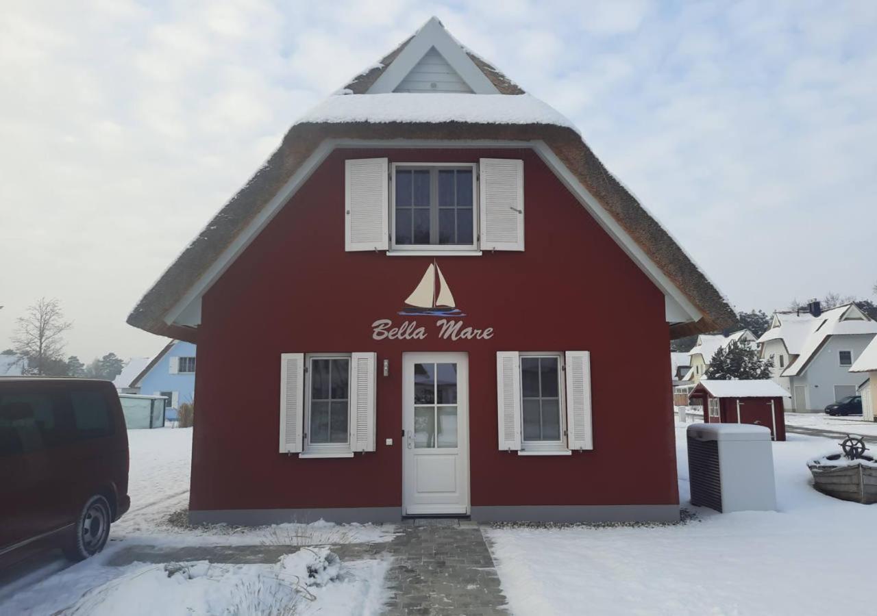 Modernes Reetdach-Ostseeferienhaus Bella Mare, Insel Usedom Mit Sauna, Kamin & Sonnenterrasse Zirchow Kültér fotó