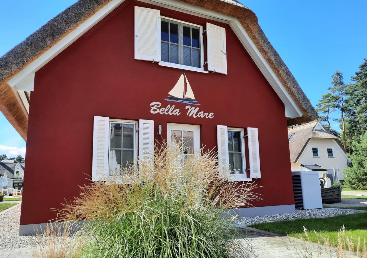 Modernes Reetdach-Ostseeferienhaus Bella Mare, Insel Usedom Mit Sauna, Kamin & Sonnenterrasse Zirchow Kültér fotó